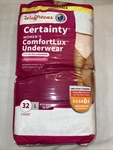 Walgreens Certainty Women's Underwear, Maximum Absorbency, Large, 32 Count. Fixed Price $10.00.