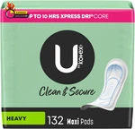 Clean & Secure Maxi Pads, Heavy Absorbency, 132 Count (3 Packs Of 44) (packaging. Fixed Price $36.55.