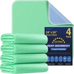 Pack 24 Extra Heavy Absorbency Washable Underpads, Waterproof Nursing. Fixed Price $27.87.
