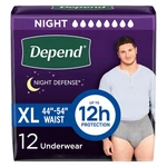 Depend Defense Incontinence Underwear For Men, Overnight, Xl, Grey, 12 Ct. Fixed Price $22.88.