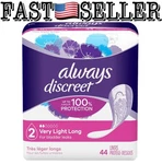 Always Discreet Liners For Women, Very Light Absorbency, 44 Count. Fixed Price $11.99.