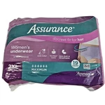 Assurance Women's Underwear, Maximum Absorbency, Size 2XL, 19 Ct Discrete Ship. Fixed Price $9.87.