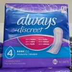 Always Discreet Incontinence Pads 66 Count Model 4 Moderate Bladder Leaks. Fixed Price $17.99.
