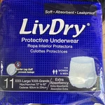 Livdry Unisex Adult Incontinence Underwear, Extra Comfort (xxx-large, 11-PACK). Fixed Price $35.69.