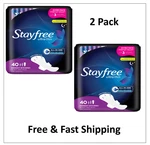 Stayfree Ultra Thin Overnight Pads With Wings, 40 Ct, Multi-fluid ( 2 Pack). Fixed Price $13.49.