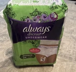 Always Discreet Underwear Maximum Heavy Leak 19-COUNT Womens Sz Small Medium New. Fixed Price $26.00.