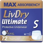 Livdry Ultimate Adult Incontinence Underwear, High Small, Navy. Fixed Price $113.09.