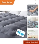 Ultra Soft Queen Size Mattress Topper - Cooling Bamboo Pillow Pad Comfort. Fixed Price $110.49.