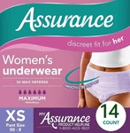 Assurance Incontinence & Postpartum Underwear Pads Xs -pack Of 18 Max Absorbency. Fixed Price $14.99.