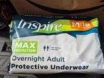 Inspire Adult Unisex Diapers - Max Absorbency. Med 18 Count Overnight New. Fixed Price $25.99.