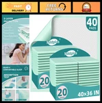 Extra Large Disposable Bed Pads 40X36" (40 Pack) - Super Absorbent Waterproof Un. Fixed Price $83.99.