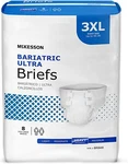 Mckesson Ultra Plus Bariatric Adult Brief, Tab Closure 3X-LARGE, Case Of 32. Fixed Price $66.21.