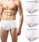 Carer Mens Incontinence Briefs Underwear Washable 3 Pack Cotton Reusable Size. Fixed Price $39.98.
