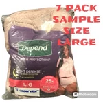 Depend Defense Women's Overnight Incontinence Underwear, Large, 7 Count. Fixed Price $20.00.