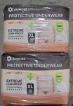 32 Count Sunkiss Women Incontinence Underwear, X Large Daytime Disposable. Fixed Price $18.95.