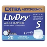 Livdry Adult Unisex Incontinence Underwear Extra Soft Absorbent, Small, 20 Count. Fixed Price $25.88.