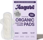 August Super Cotton Menstrual Pads, 72-PACK Ultra Thin With Wings, Hypoalle. Fixed Price $52.24.