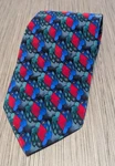 J. Garcia Collectors Men's Neck Tie Abstract Royal Blue/red/ Jade Green. Fixed Price $8.55.