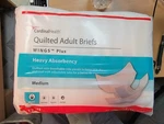 Cardinal Health Wings Quilted Adult Diapers Disposable Briefs Medium Pack Of 12. Fixed Price $14.99.