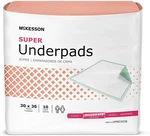 Mckesson Super Underpad, 30 X 36 Disposable Fluff Polymer Moderate, Bag Of 10. Fixed Price $15.04.