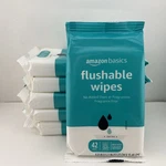 Amazon Basics Flushable Adult Wipes, Fragrance Free, 42CT 6PK = 252 Total. Fixed Price $16.79.
