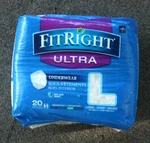 New Fitright Ultra Disposable Underwear Adult Incontinence Unisex 20 40 - 56". Fixed Price $9.95.