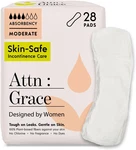 Attn: Grace Moderate Incontinence Pads For Women, 28-PACK High Absorbency, Bre. Fixed Price $22.70.
