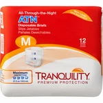 Tranquility Atn All-through-the-night Disposable Brief M (12 Quantity). Fixed Price $25.00.