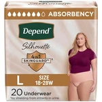 Depend Silhouette Women's Incontinence Underwear Large Maximum Absorbency 20 Ct. Fixed Price $17.55.