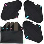 Wegreeco Charcoal Reusable Menstrual Pads - Medium (pack Of 6), Black. Fixed Price $21.90.