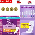 Ultra-thin Poise Microliners 50 Unscented Panty For Discreet Protection. Fixed Price $10.99.