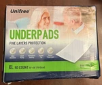 Unifree Disposable Underpads, Bed Incontinence Pad, Super Absorbent, 50 Xl. Fixed Price $24.99.