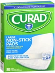 Curad Pad Non-stick 8"X3" 8CT 2. Fixed Price $9.00.
