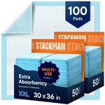 Chucks Disposable Adult Underpads 100-PACK Xxl 36", Blue. Fixed Price $57.56.