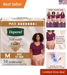 Depend Silhouette Maximum Absorbency Adult Diapers Pink - 14 Disposable Count. Fixed Price $30.99.