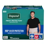 Depend Incontinence Underwear For Men, Medium/large (32-42" Waist), 72-COUNT. Fixed Price $72.99.