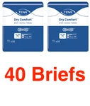 Two 20PKS Tena Dry Comfort Absorbency Incontinence Brief / Xl (52-62 In) 26Z. Fixed Price $30.01.