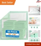 Comfortable And Absorbent 30"X36" Disposable Bed Pads - 50 Pack All Ages. Fixed Price $53.91.