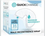 Quickchange Men Incontinence Wrap 2 Week Supply 70 Catheter Alternative. Fixed Price $50.50.
