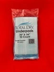 Totaldry 30X36IN Disposable Underpad Heavy Pack Of 10 Absorbant Self Adhesive. Fixed Price $12.99.