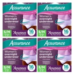 64 Ct Assurance Women Incontinence Underwear Overnight Absorbent S/m Pant 8-16. Fixed Price $58.55.