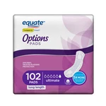 Equate Options Women Incontinence Pads Ultimate Long 102 Count (2 X 51). Fixed Price $54.99.