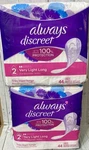 Always Discreet Liners Very Light 44 100% Leak Protection Size 2 Lot Of New. Fixed Price $16.99.