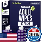 Adult Wipes For Elderly 12-PACK Extra Large, Thick, No-rinse Bathing. Fixed Price $56.91.