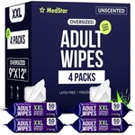 Adult Wipes For Elderly 4-PACK Xl, Thick, No-rinse Bathing Wet. Fixed Price $47.06.