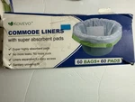 Kovevo 60 Pack Commode Liners With Absorbent Pads Portable Toilet And. Fixed Price $17.99.