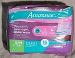 Assurance Womens Incontinence & Postpartum Underwear S/m Overnight 16 Count New. Fixed Price $12.99.