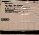 Covidien Wings Choice Plus Quilted Adult Briefs X-large, Pack Of 15 (66035). Fixed Price $9.99.