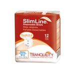Tranquility Slimline Junior Disposable Briefs 24 To 42 Lbs. Pack Of 12. Fixed Price $16.49.