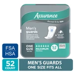 Assurance Men Guards, Maximum Absorbency, 52 Count. Fixed Price $18.99.